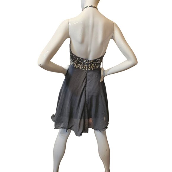 🏷️NWT - TOPDRESS Short Beaded Prom Dress Halter sz 2 - NWT🏷️ - Picture 6 of 9